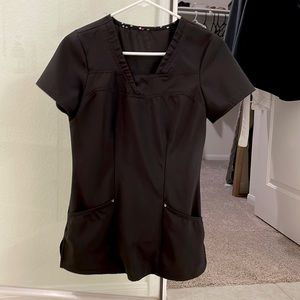 Heart Soul scrub top XS Black